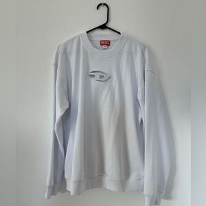 Diesel White Logo Crewneck sweater men’s S